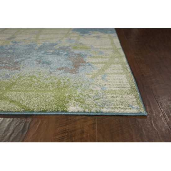 Illusions Green/Blue Visions 5'3" x 7'7" Rug