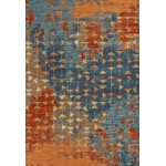 Illusions Blue/Coral Elements 5'3" x 7'7" Rug