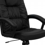 High Back Black LeatherSoft Executive Swivel Office Chair with Arms