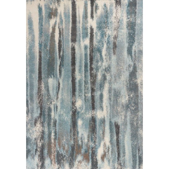 Illusions Teal Moderne 3'3" x 4'11" Rug