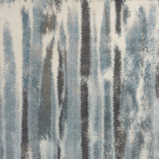 Illusions Teal Moderne 3'3" x 4'11" Rug