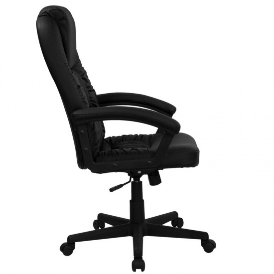 High Back Black LeatherSoft Executive Swivel Office Chair with Arms