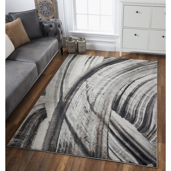 Illusions Ivory/Grey Elements 3'3" x 4'11" Rug