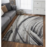 Illusions Ivory/Grey Elements 6'7" x 9'6" Rug