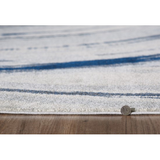 Illusions Ivory/Blue Elements 6'7" x 9'6" Rug
