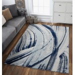 Illusions Ivory/Blue Elements 6'7" x 9'6" Rug