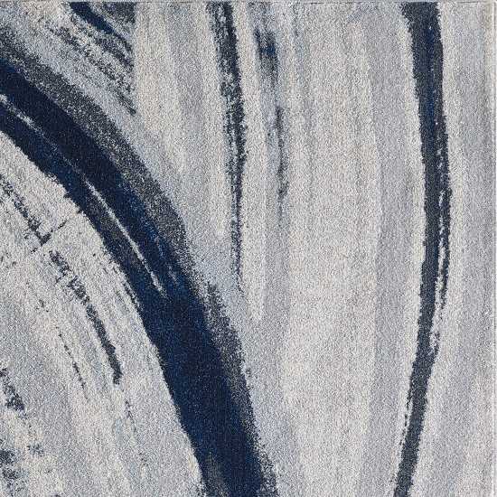 Illusions Ivory/Blue Elements 6'7" x 9'6" Rug