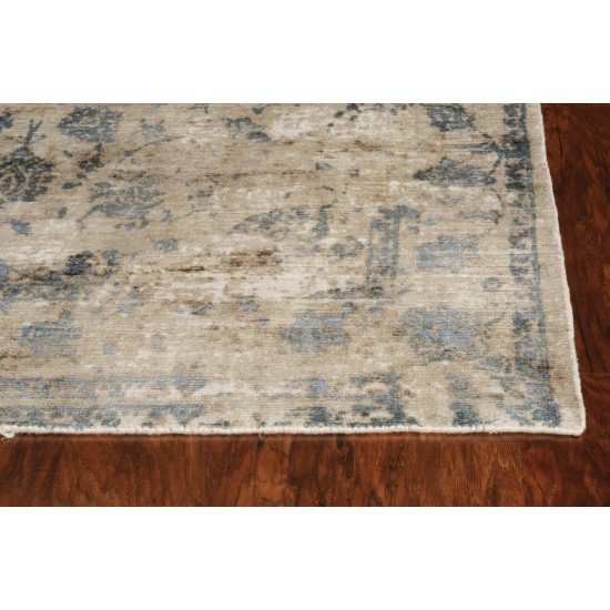 Indulge Sand/Blue Elegance 3'3" x 5'3" Rug