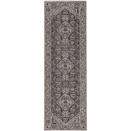 Inspire Grey Parisian 2'2" x 6'11" Runner Rug