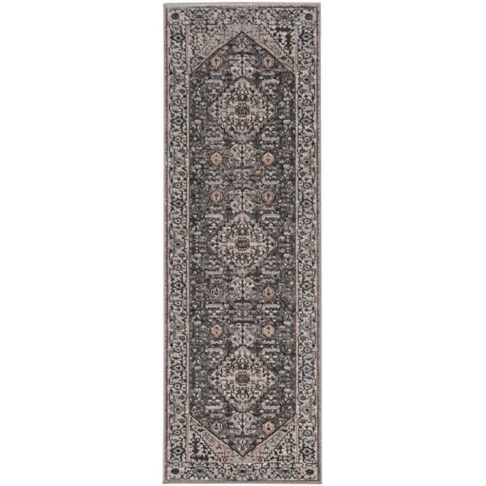 Inspire Grey Parisian 2'2" x 6'11" Runner Rug