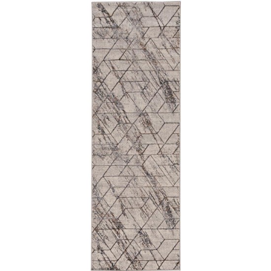 Inspire Ivory Elliott 2'2" x 6'11" Runner Rug