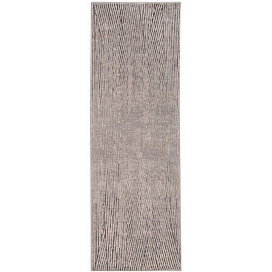 Inspire Ivory/Grey Parker 2'2" x 6'11" Runner Rug