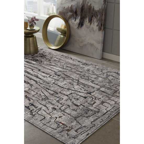 Inspire Grey Expressions 5'3" x 7'7" Rug