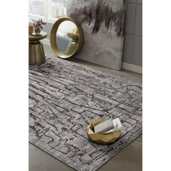 Inspire Grey Expressions 6'7" x 9'6" Rug