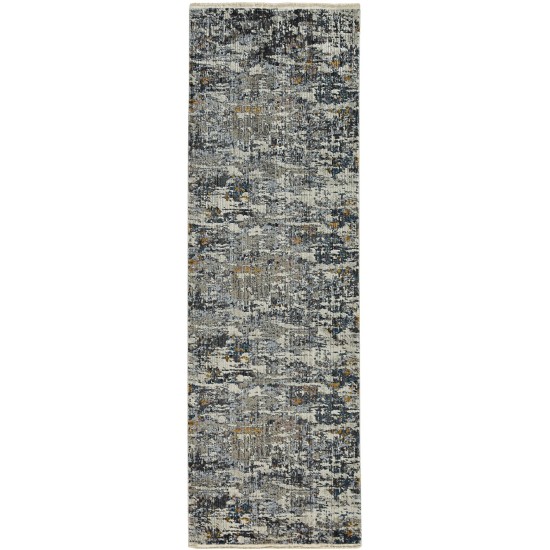 Karina Grey Landscape 2'3" x 7'7" Runner Rug