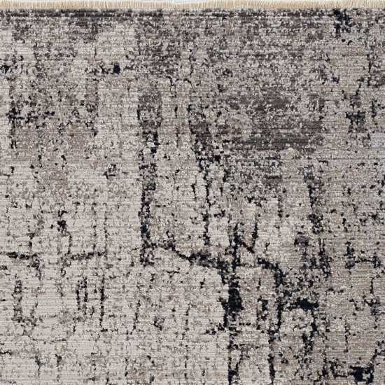 Karina Ivory/Grey Palette 8' Round Rug