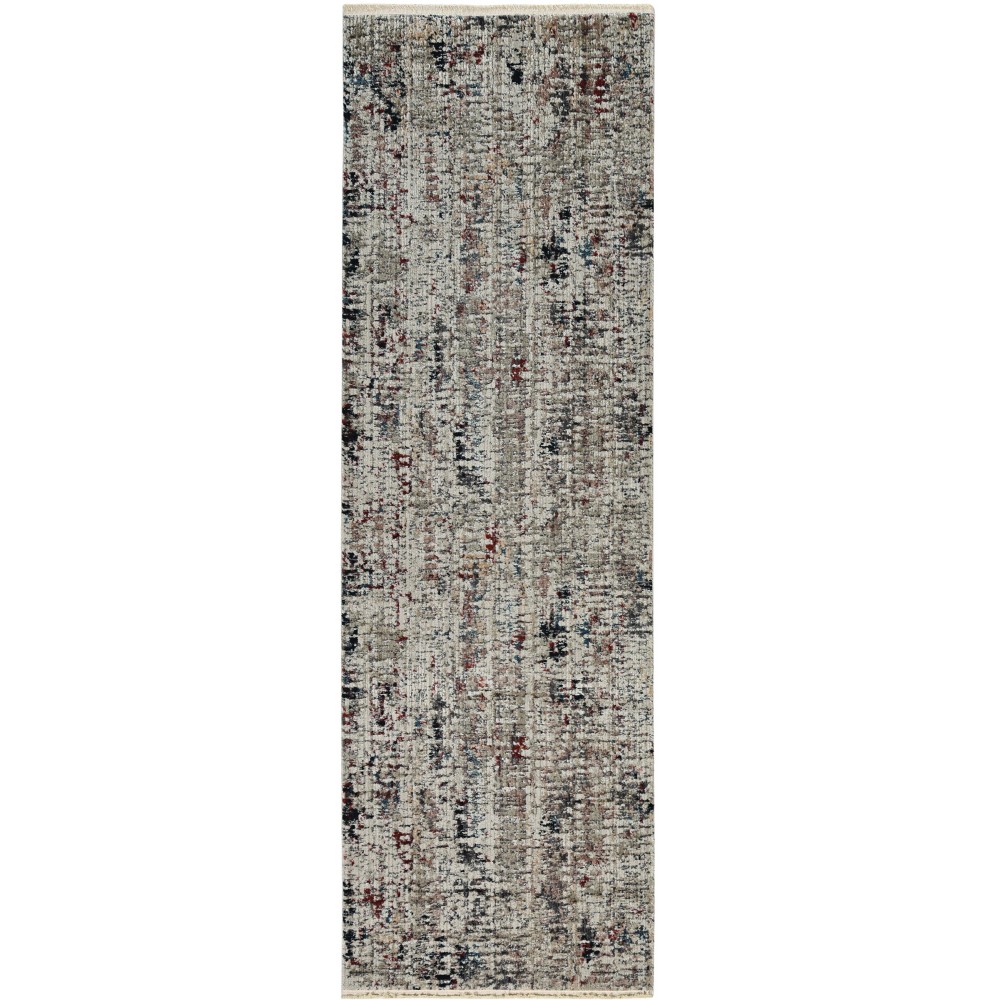 Karina Beige/Grey Flatiron 2'3" x 7'7" Runner Rug