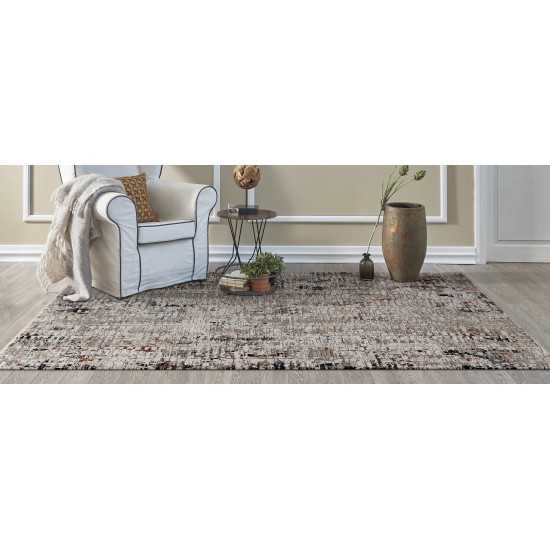 Karina Beige/Grey Flatiron 8' Round Rug