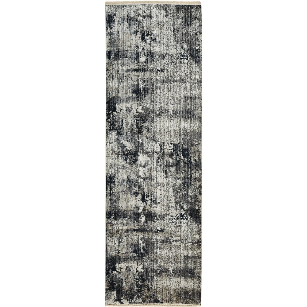 Karina Ivory/Charcoal Moda 2'3" x 7'7" Runner Rug