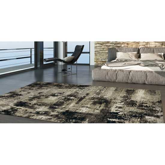 Karina Ivory/Charcoal Moda 8' Round Rug