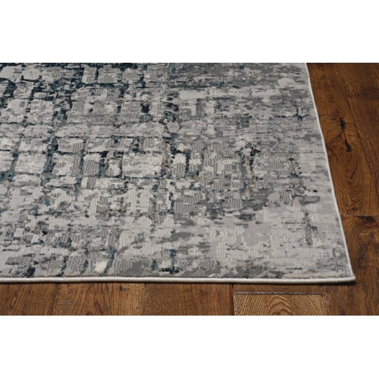 Lara Grey/Teal Highland 2'2" x 6'11 Runner Rug