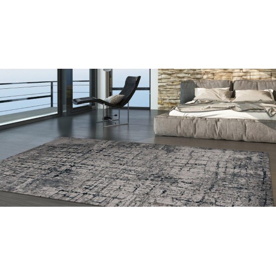 Lara Grey/Teal Highland 3'3" x 4'7" Rug