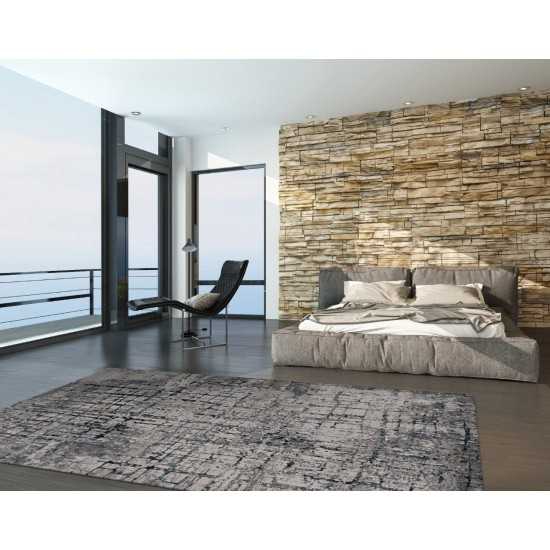Lara Grey/Teal Highland 6'7" x 9'6" Rug