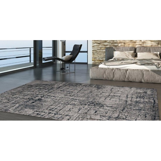 Lara Grey/Teal Highland 6'7" x 9'6" Rug