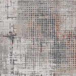Lara Grey/Brick Inspire 2'2" x 6'11 Runner Rug