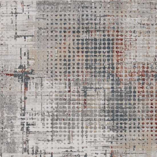 Lara Grey/Brick Inspire 7'10" x 10'10" Rug