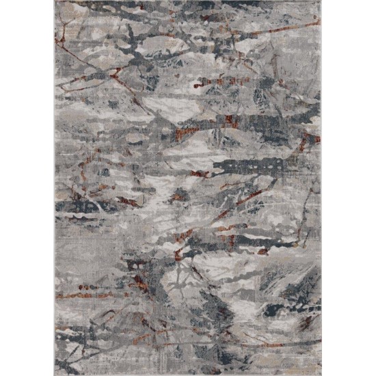 Lara Grey/Brick Whisper 3'3" x 4'7" Rug