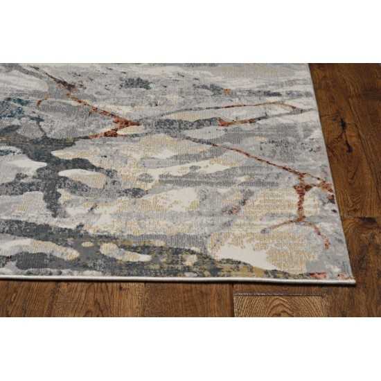 Lara Grey/Brick Whisper 3'3" x 4'7" Rug