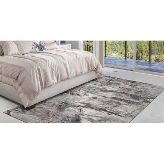 Lara Grey/Brick Whisper 5'3" x 7'7" Rug