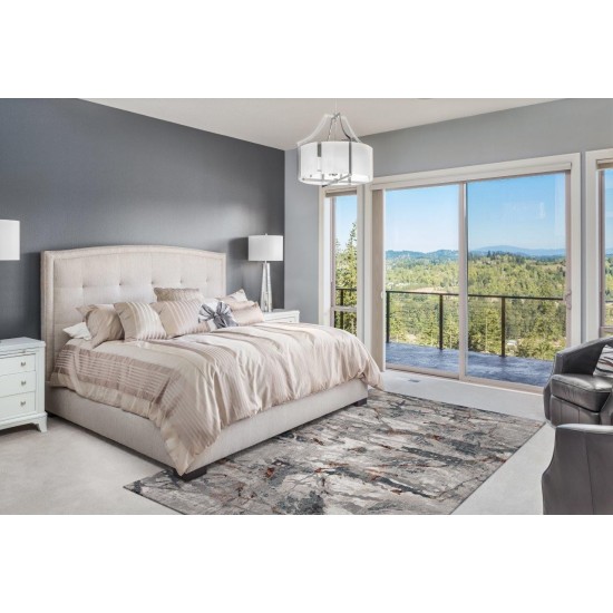 Lara Grey/Brick Whisper 7'10" x 10'10" Rug
