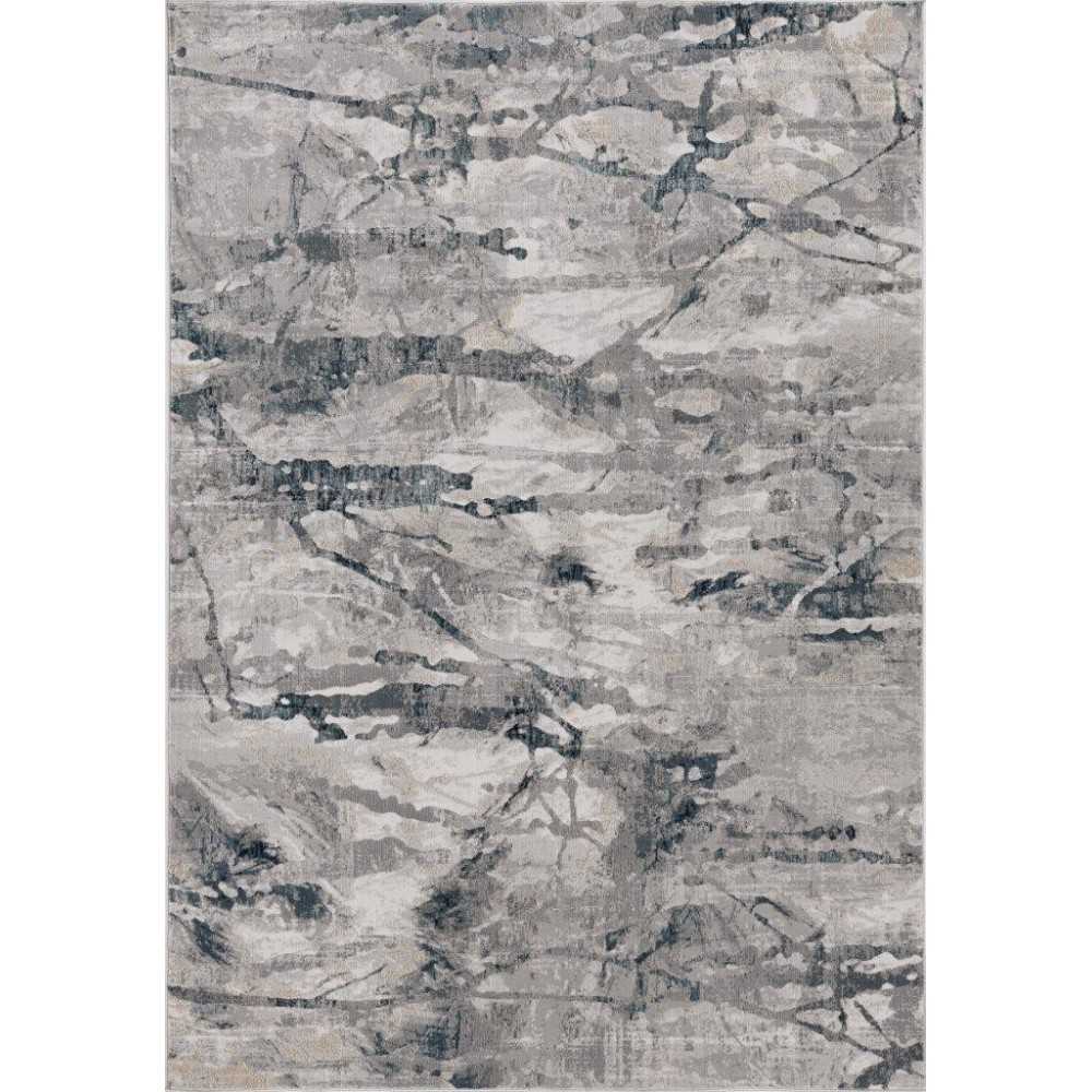 Lara Grey/Teal Whisper 2'2" x 6'11 Runner Rug