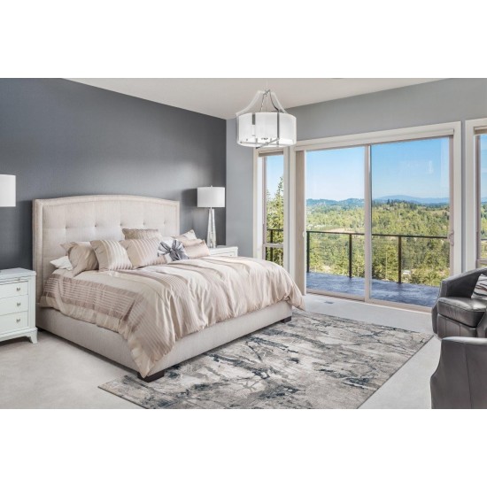 Lara Grey/Teal Whisper 9'10" x 13'2" Rug