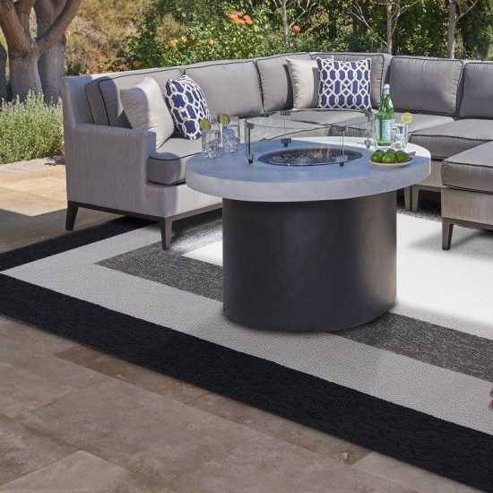 Libby Langdon Hamptons Charcoal Highview 6'6" x 9'6" Rug