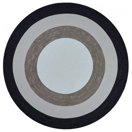 Libby Langdon Hamptons Charcoal Highview 7' Round Rug