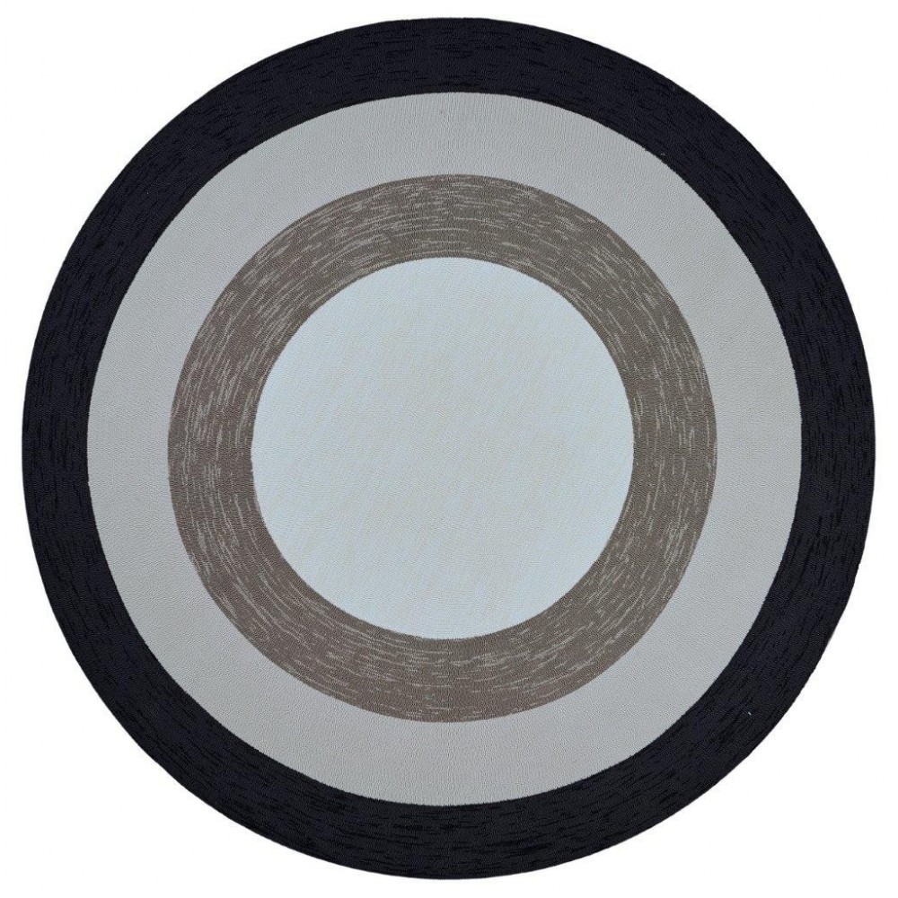 Libby Langdon Hamptons Charcoal Highview 7' Round Rug