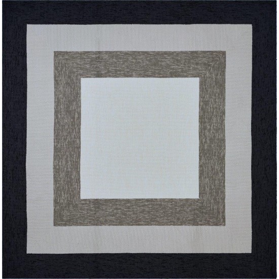 Libby Langdon Hamptons Charcoal Highview 7' Square Rug