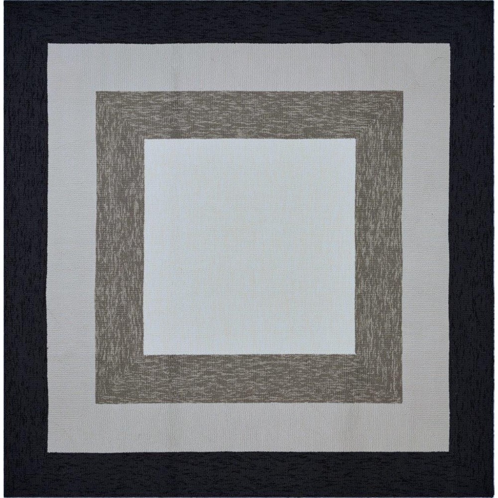 Libby Langdon Hamptons Charcoal Highview 7' Square Rug