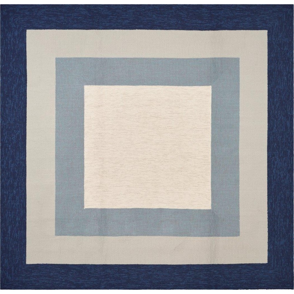 Libby Langdon Hamptons Slate/Navy Highview 7' Square Rug Libby Langdon Hamptons Slate/Navy Highview 7' Square Rug