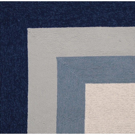 Libby Langdon Hamptons Slate/Navy Highview 7' Square Rug