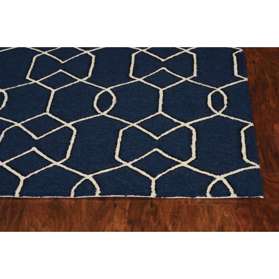 Libby Langdon Hamptons Navy Groovy Gate 21" x 34" Rug