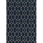 Libby Langdon Hamptons Navy Groovy Gate 3' x 5' Rug