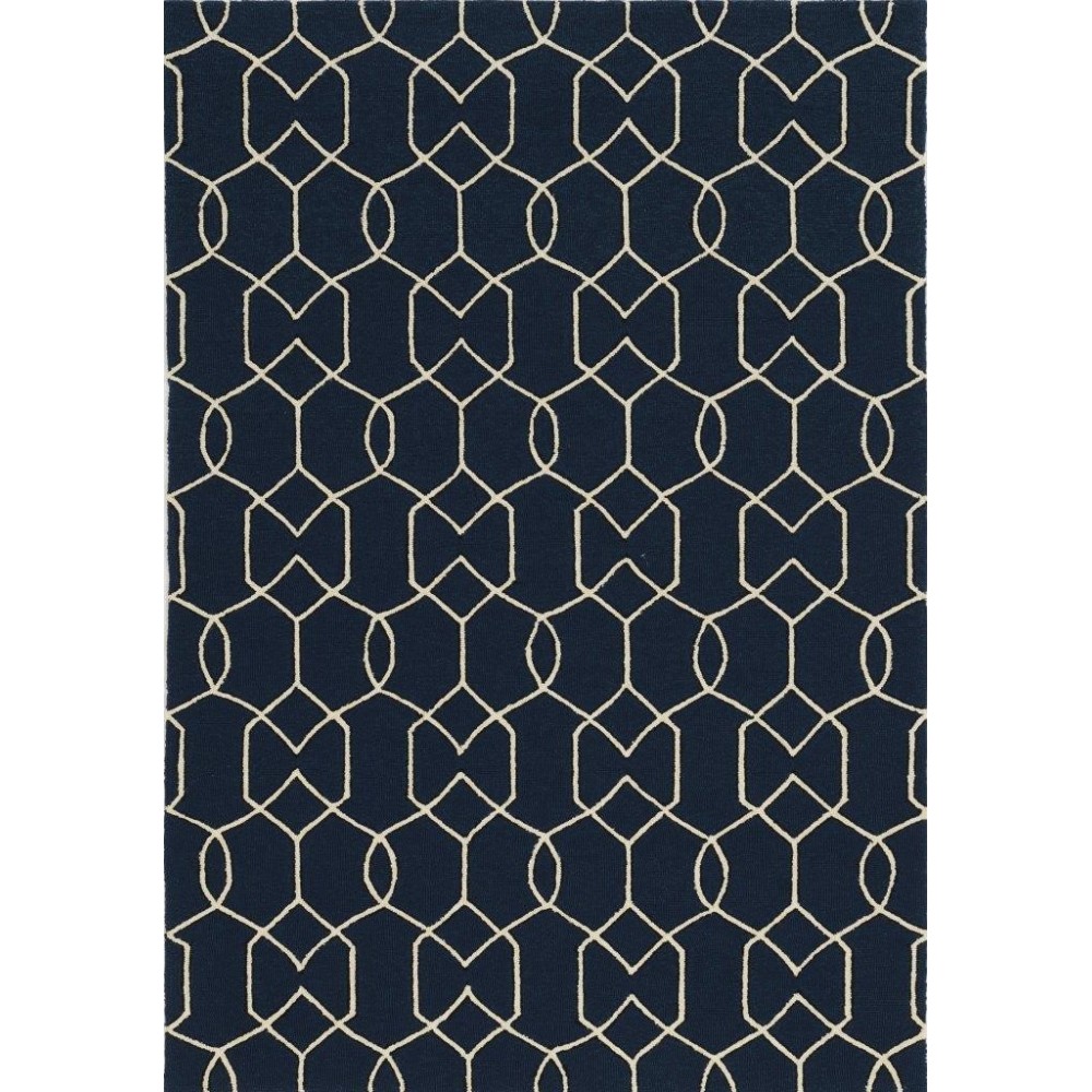 Libby Langdon Hamptons Navy Groovy Gate 3' x 5' Rug Libby Langdon Hamptons Navy Groovy Gate 3' x 5' Rug