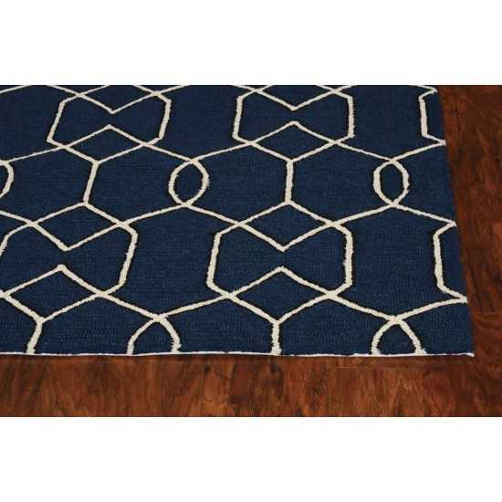 Libby Langdon Hamptons Navy Groovy Gate 3' x 5' Rug