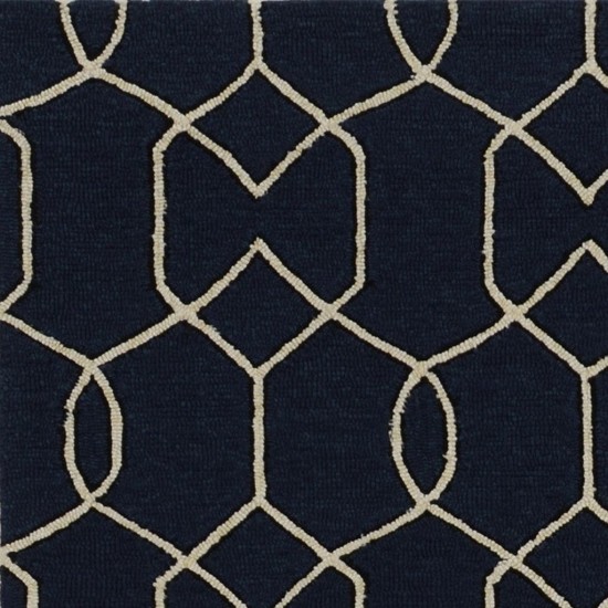 Libby Langdon Hamptons Navy Groovy Gate 3' x 5' Rug