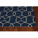 Libby Langdon Hamptons Navy Groovy Gate 7' Round Rug