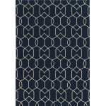 Libby Langdon Hamptons Navy Groovy Gate 8' x 11' Rug